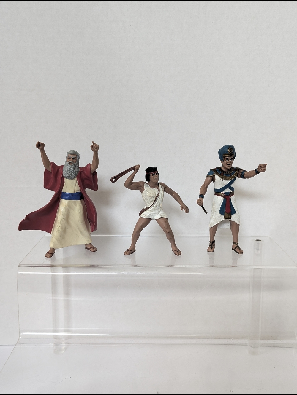 Holyland Heroes 1995 Moses, Pharaoh Ramses II and David Action Figures